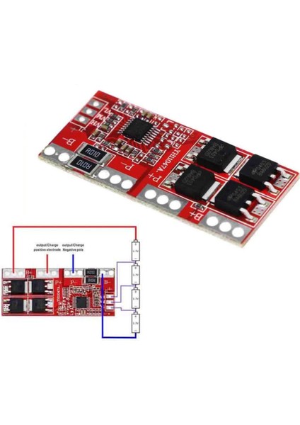 4s 30A Bms Lityum Li-Ion Batarya Koruma Kartı - 18650 Lipo
