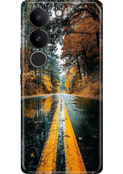 Vivo V29 5g Kılıf Desenli Silikon Esnek Uyumlu Kapak Korku Yolu