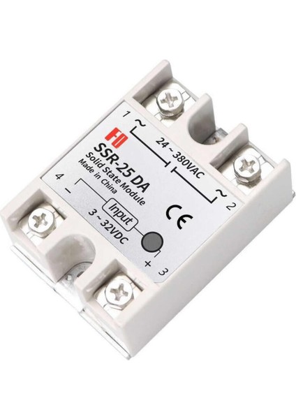 SSR-25DA Ssr Röle Ac Çıkış Dc Tetik 25A Ac 24-380V Tek Fazlı Solid State Röle Elektronik Anahtar