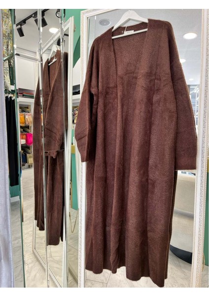Adn Angora Hırka - Acı Kahve - Standart (42-46 Beden Uyumlu)