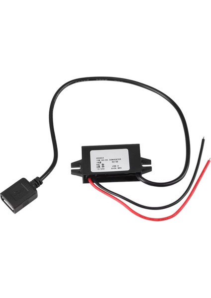 12V / 24V To Usb-A 5V 3A Modül F35J5V3A 30CM Type A USB Kablolu Su Geçirmez Şarj Telefon