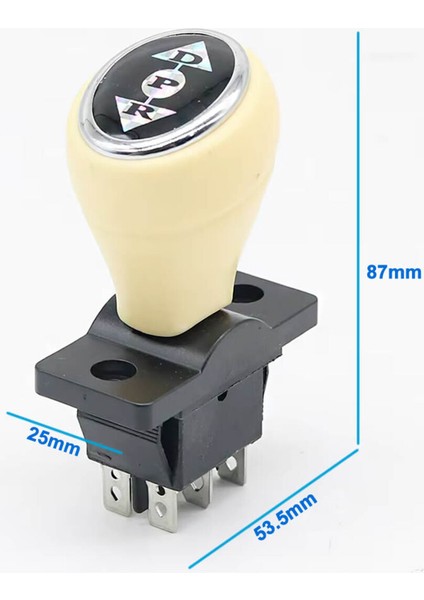 Joystick Kcd4 Anahtar Push Beyaz Ileri Geri Vites Kolu 16A 250V Akülü Çocuk Arabası Elektrikli Araç