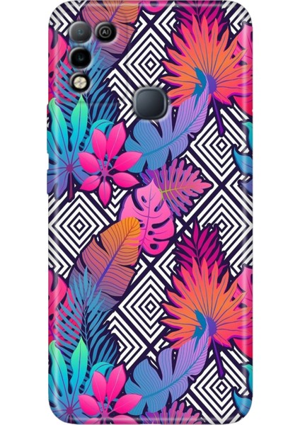 Infinix Hot 10 Play Kılıf Desenli Baskılı Esnek Silikon Kapak Botanik