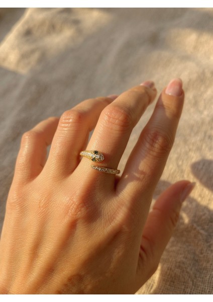 Ayarlanabilir Çelik Serpent Glow Yüzük – Gold Renk / Mystic Serpent Collection fiyatları