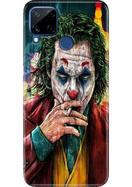 Realme C15 Kılıf Desenli Silikon Renkli Tpu Uv Jokker