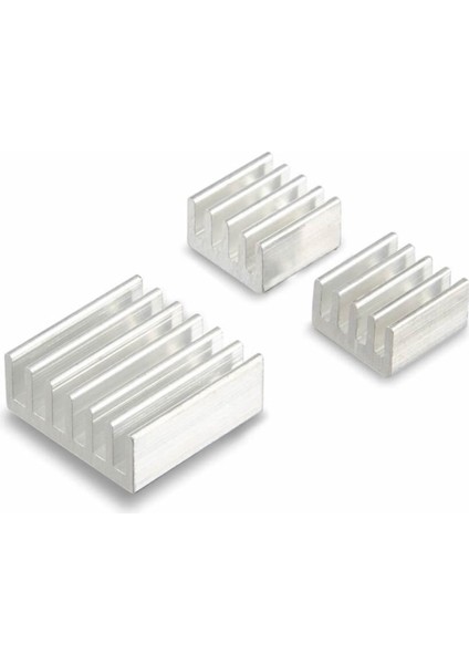 3 Adet Aluminyum Metal Soğutucu Blok Raspberry Pi Termal Etiket Gümüş Renk Radyatör Amfi LED fiyatları