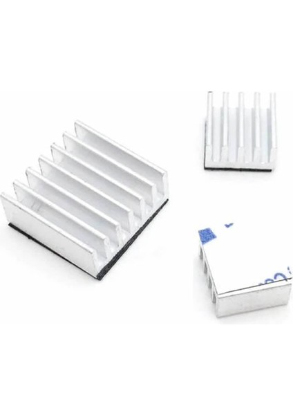 3 Adet Aluminyum Metal Soğutucu Blok Raspberry Pi Termal Etiket Gümüş Renk Radyatör Amfi LED