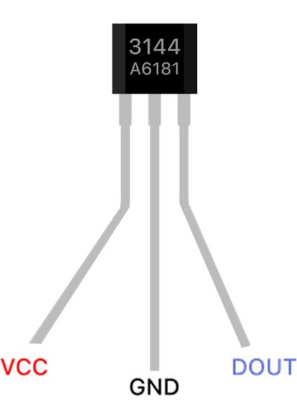 3144 Dijital Manyetik Alan Algılama Sensörü Mıknatıs Açı Motor Kontrol A3144 A3144E OH3144 Y3144