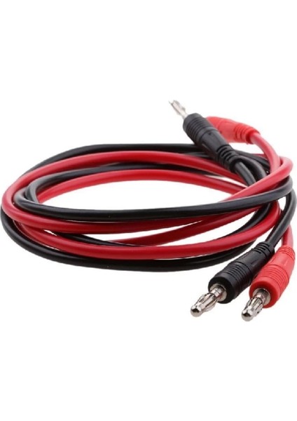 8A Banana Banana Kablo Çifti 1 Metre Yüksek Akım Probu Multimetre Güç Kaynağı Test Ölçme Kablosu