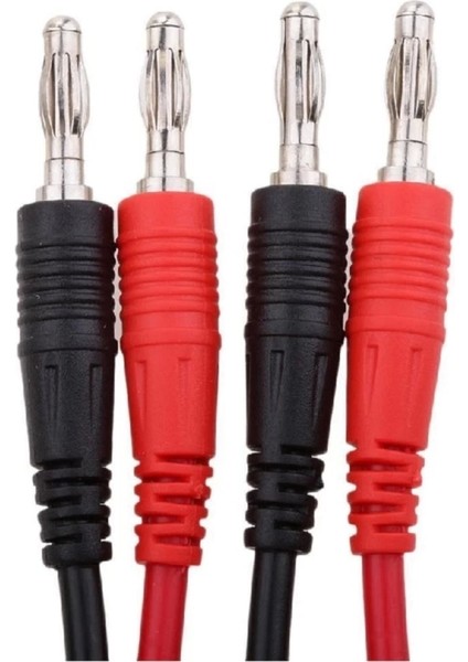 8A Banana Banana Kablo Çifti 1 Metre Yüksek Akım Probu Multimetre Güç Kaynağı Test Ölçme Kablosu