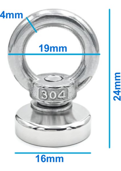 KND16 Mıknatıs 8kg N52 Halka Askı Taşıyıcı Çekici Super Güçlü Neodyum Dolap Ofis Ev Hobi Oyuncak modelleri