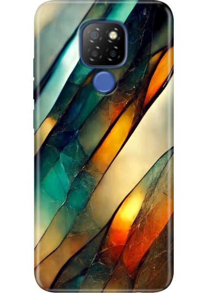 General Mobile Gm 20 Kılıf Desenli Silikon Case Uv Flora Mermer