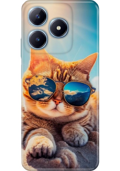 Realme C63 Kılıf Renkli Baskılı Silikon Cat