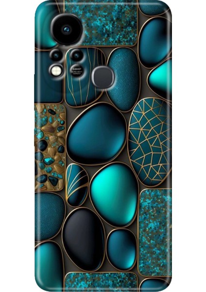 Infinix Hot 11S Uyumlu Kılıf Renkli Tpu Silikon Marble