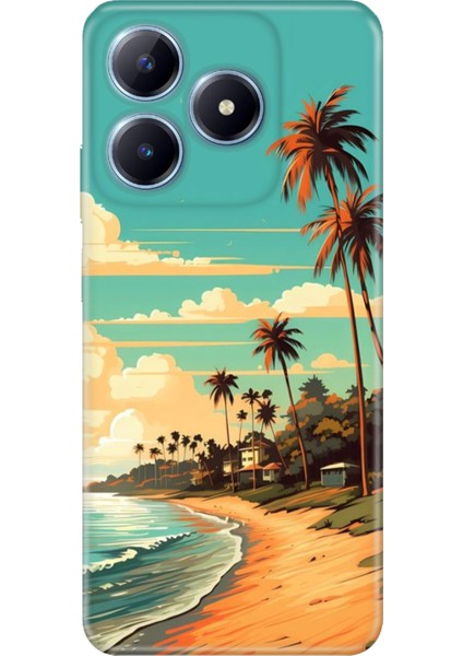 Realme C63 Kılıf Renkli Baskılı Silikon Malibu