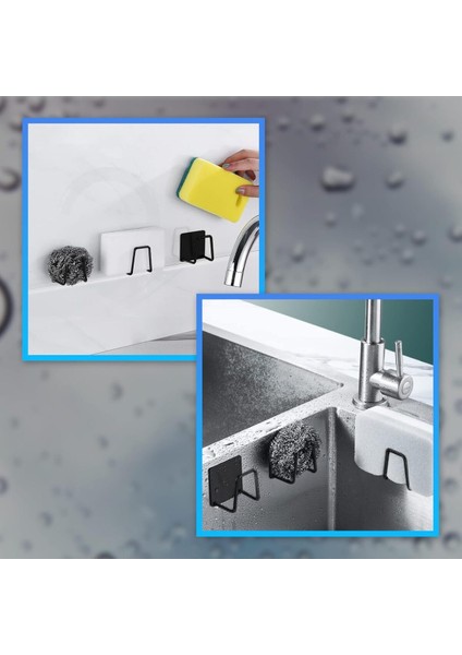 Vıvo Musluk Yanı Sünger'lik Sünger Askılığı Evye Sünger'liği Banyo Mutfak Düzenleyici 6 Adet W-1 fiyatları