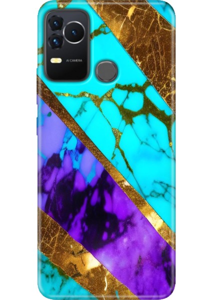 Omix X400 Kılıf Renkli Esnek Silikon Nezih Mermer