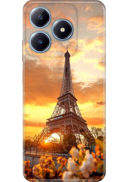 Realme C63 Kılıf Renkli Baskılı Silikon Eyfel