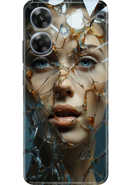 Realme Note 60 4g Kılıf Renkli Baskılı Tasarım Desenli Case Cam Kırığı