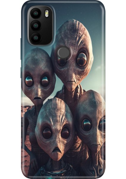 General Mobile Gm 21 Plus Kılıf Baskılı Silikon Kapak Ufo