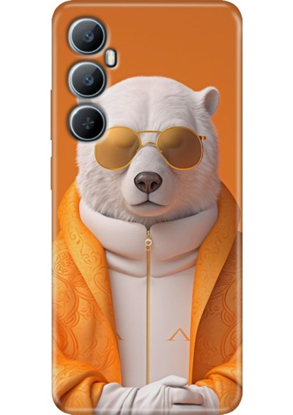 Realme C65 Kılıf (RMX3910) Uyumlu Renkli Baskılı Silikon Stil Bear