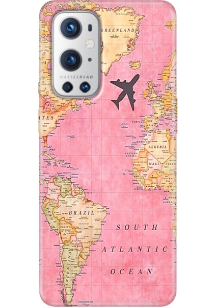 Oneplus 9 Pro Kılıf Desenli Design Silikon Map