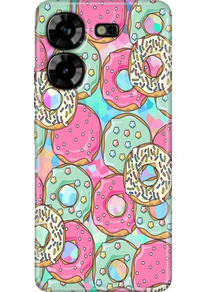 Tecno Pova 5 Kılıf Renkli Esnek Silikon Donut