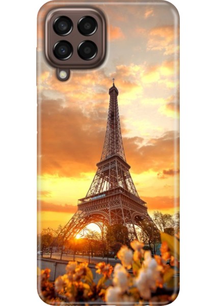Samsung Galaxy M33 Kılıf Baskılı Esnek Silikon Kapak Eyfel