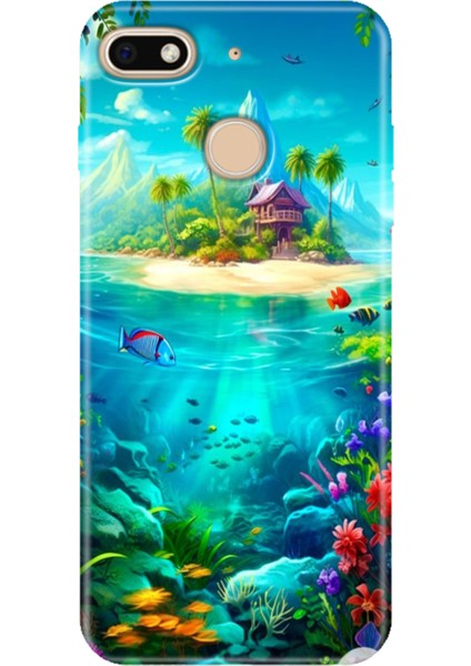 General Mobile Gm 8 Go Kılıf Desenli Silikon Renkli Tpu Uv Island