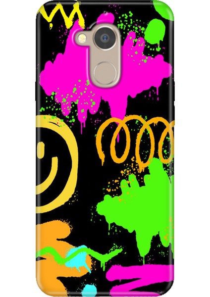 General Mobile Gm 8 Uyumlu Kılıf Desenli Silikon Renkli Tpu Uv Smile