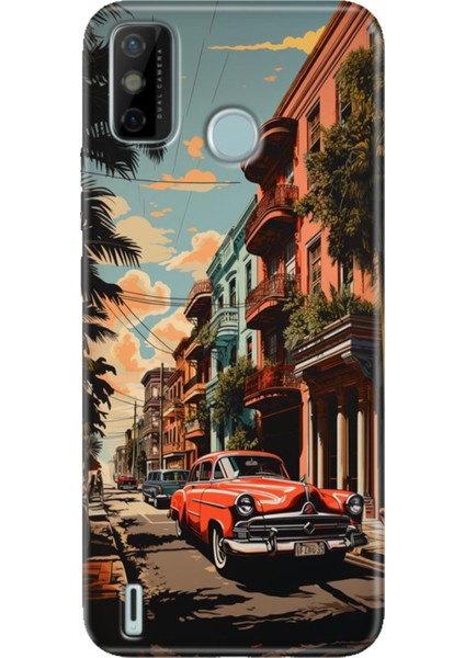 Tecno Spark 6 Go Kılıf Desenli Kapak Renkli Ermer Küba