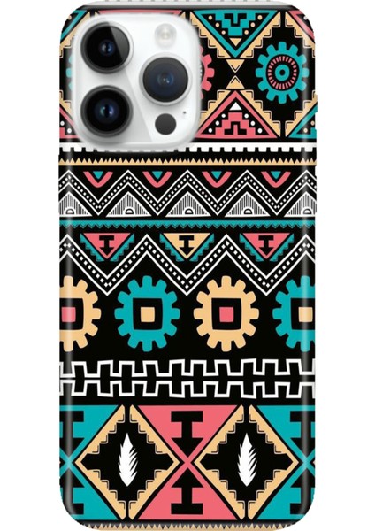 iPhone 16 Pro Max Kılıf Silikon Desenli Baskılı Cover Etnik