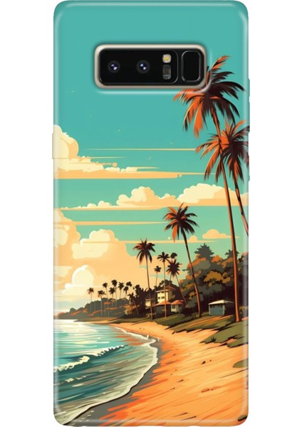 Samsung Galaxy Note 8 Kılıf Renkli Temalı Note8 Silikon Malibu