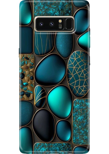 Samsung Galaxy Note 8 Kılıf Renkli Temalı Note8 Silikon Marble