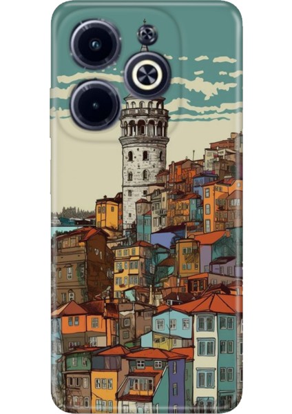 Infinix Hot 40 / Infinix Hot 40 Pro Kılıf Renkli Silikon Galata