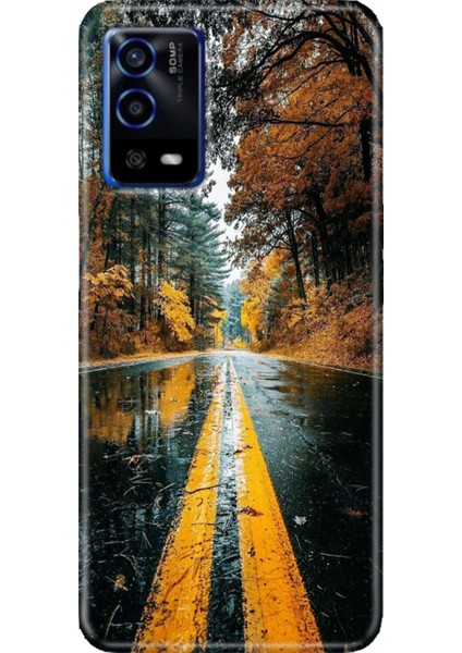 Oppo A55 4g Kılıf Silikon Tasarım Stok Korku Yolu