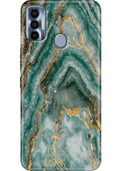 Tecno Spark 7 Pro Kılıf Renkli Silikon Granit