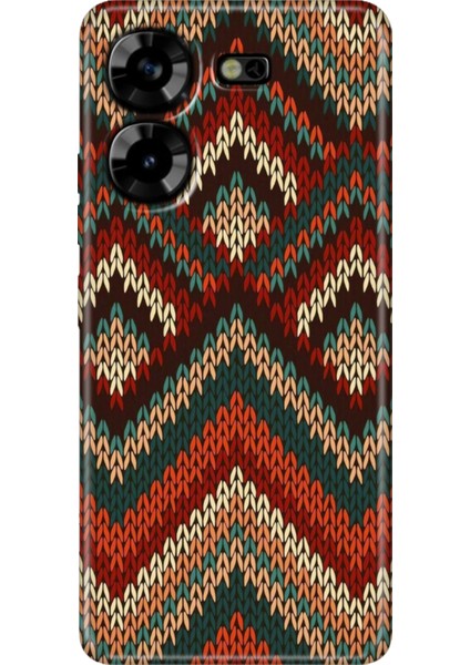 Tecno Pova 5 Kılıf Renkli Esnek Silikon Zikzak