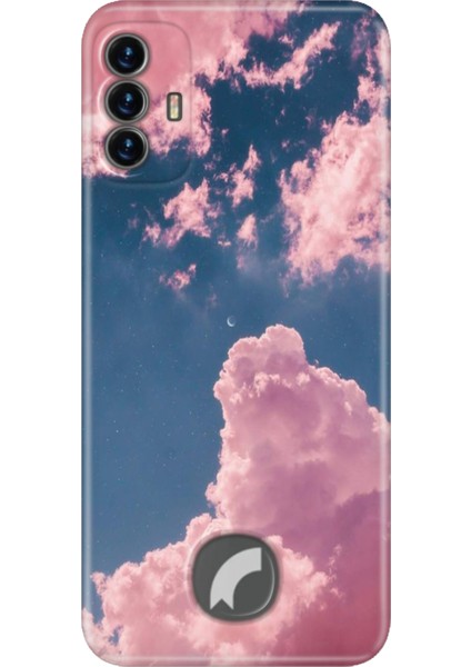 Reeder S19 Max Pro S Kılıf Desenli Tpu Lüks Baskılı Silikon Kapak Pembe Bulut