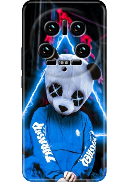 Xiaomi Mi 14 Ultra Kılıf Renkli Rubber Desen Silikon Cool Panda