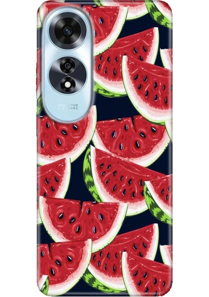 Oppo A60 Kılıf (CPH2631) Uyumlu Silikon Desenli Kalıplı Ermer Karpuz