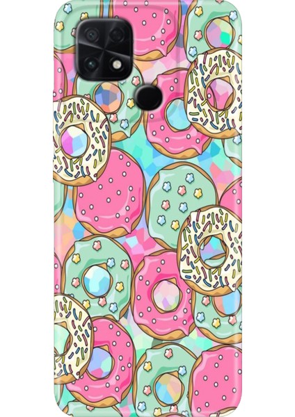 Poco C40 Kılıf Renkli Temalı Silikon Donut