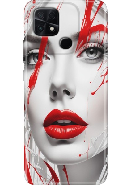 Poco C40 Kılıf Renkli Temalı Silikon Lady