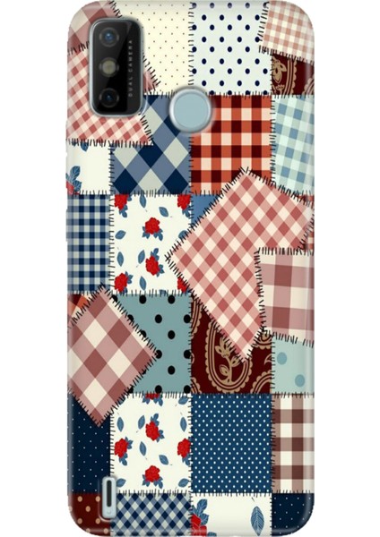 Tecno Spark 6 Go Kılıf Desenli Kapak Renkli Ermer Yama