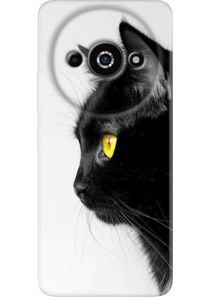 Xiaomi Poco C61 Kılıf Tasarım Baskılı Silikon Kedi Bakışı