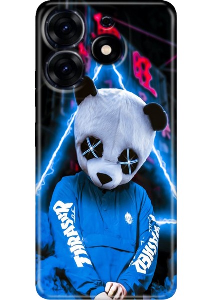Tecno Spark 20 - 20C Kılıf Renkli Temalı Tarz Silikon Cool Panda