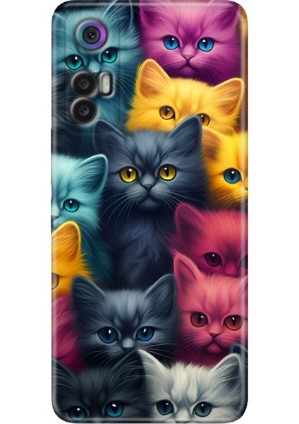 Tcl 30 Kılıf Silikon Renkli Phone Case Kedi Ordusu