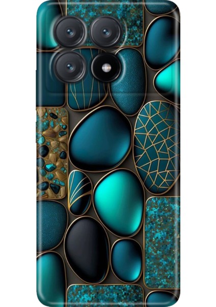 Xiaomi Poco X6 Pro Kılıf Renkli Esnek Silikon Marble