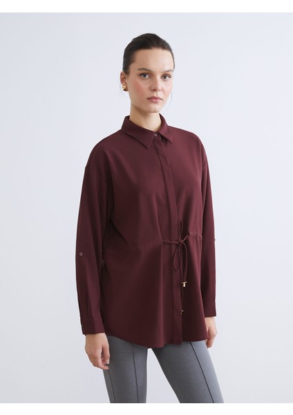 Yeni Sezon Beli Bağlamalı Kadın Gömlek Tunik
