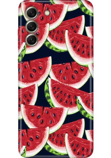 Samsung Galaxy S21 Fe Kılıf Desenli Kapak Renkli Tpu Uv Karpuz